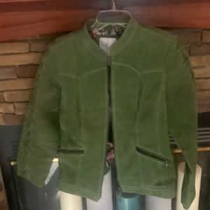 New OSO Casuals Green Suede jacket.  Size M